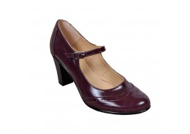 Pantofi dama visinii, eleganti, din piele naturala TOC 7cm - P104VIS